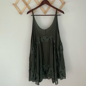 Free People She Swings Dress Dot Viole Green